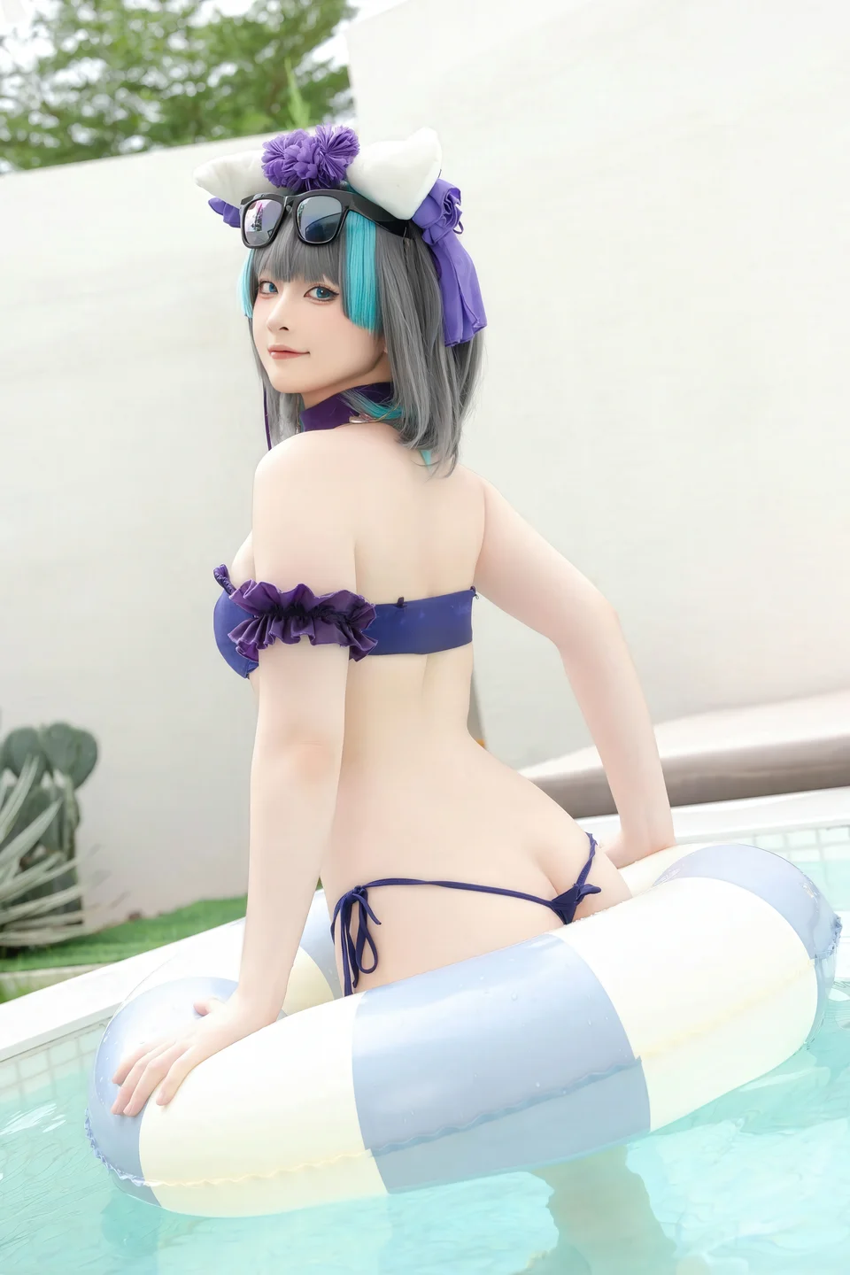 屿鱼 - No.064 柴郡泳装 [29P-236MB] tg@simisebaisi 【丝足阁】020.webp